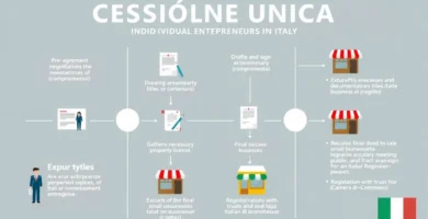 Immagine di un documento campione con informazioni sul cambio di proprietà di un'azienda