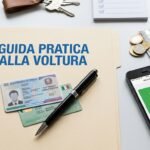 Immagine di una cartella su una scrivania bianca con il titolo dell'articolo, carte d'identità, una penna e, accanto, un telefono cellulare e banconote in euro.