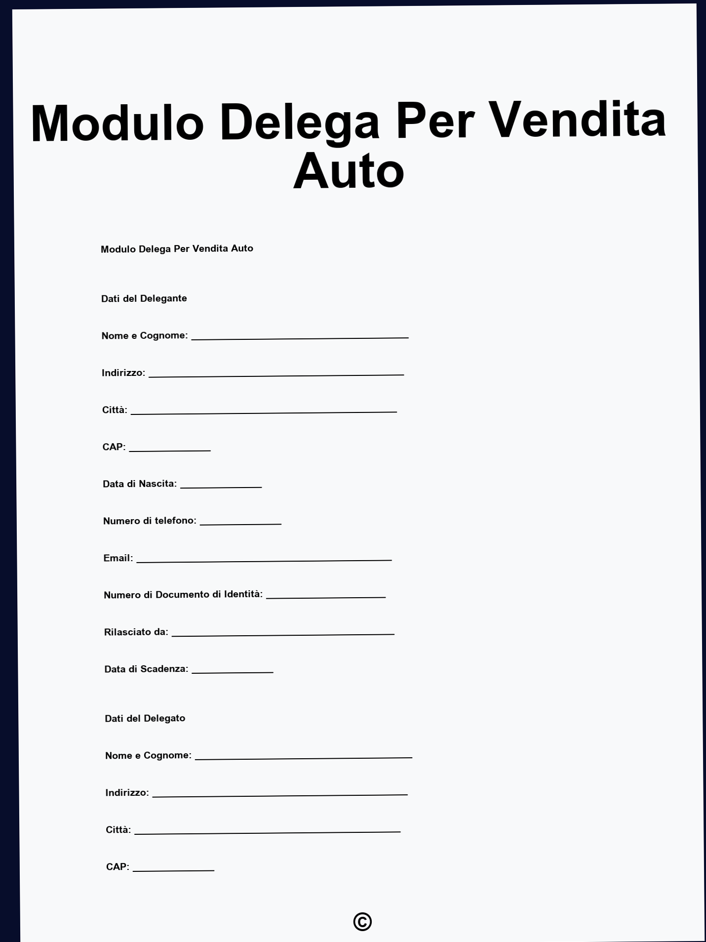 Passaggio di Proprietà Auto con Delega