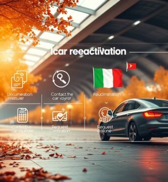 Informazioni sulla riattivazione di un veicolo con un'auto sulla strada sullo sfondo