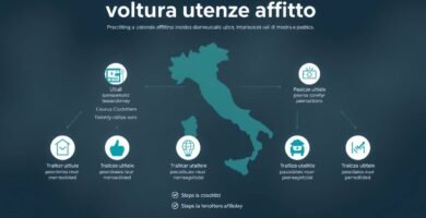 Un'immagine con sfondo blu della mappa dell'Italia insieme a informazioni sul trasferimento dei servizi all'interno del Paese.