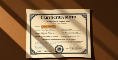 Immagine di luci e ombre di un modello di certificato di veicolo campione