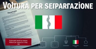 Immagine di una mappa dell'Italia divisa in due accanto a un documento di sfondo