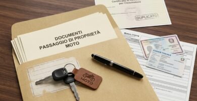 IMMAGINE di una cartella con il nome dell'articolo, piena di carte, chiavi e documenti.