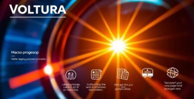 Immagine di informazioni sul servizio elettrico nazionale con un riflettore luminoso sullo sfondo