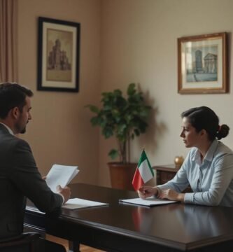 Immagine di 2 persone che parlano in un ufficio