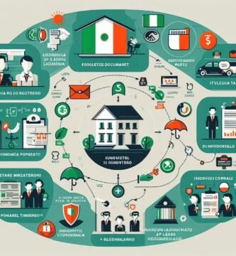 Immagine su sfondo bianco di una casa circondata da elementi di servizio di base e informazioni sul titolo dell'articolo